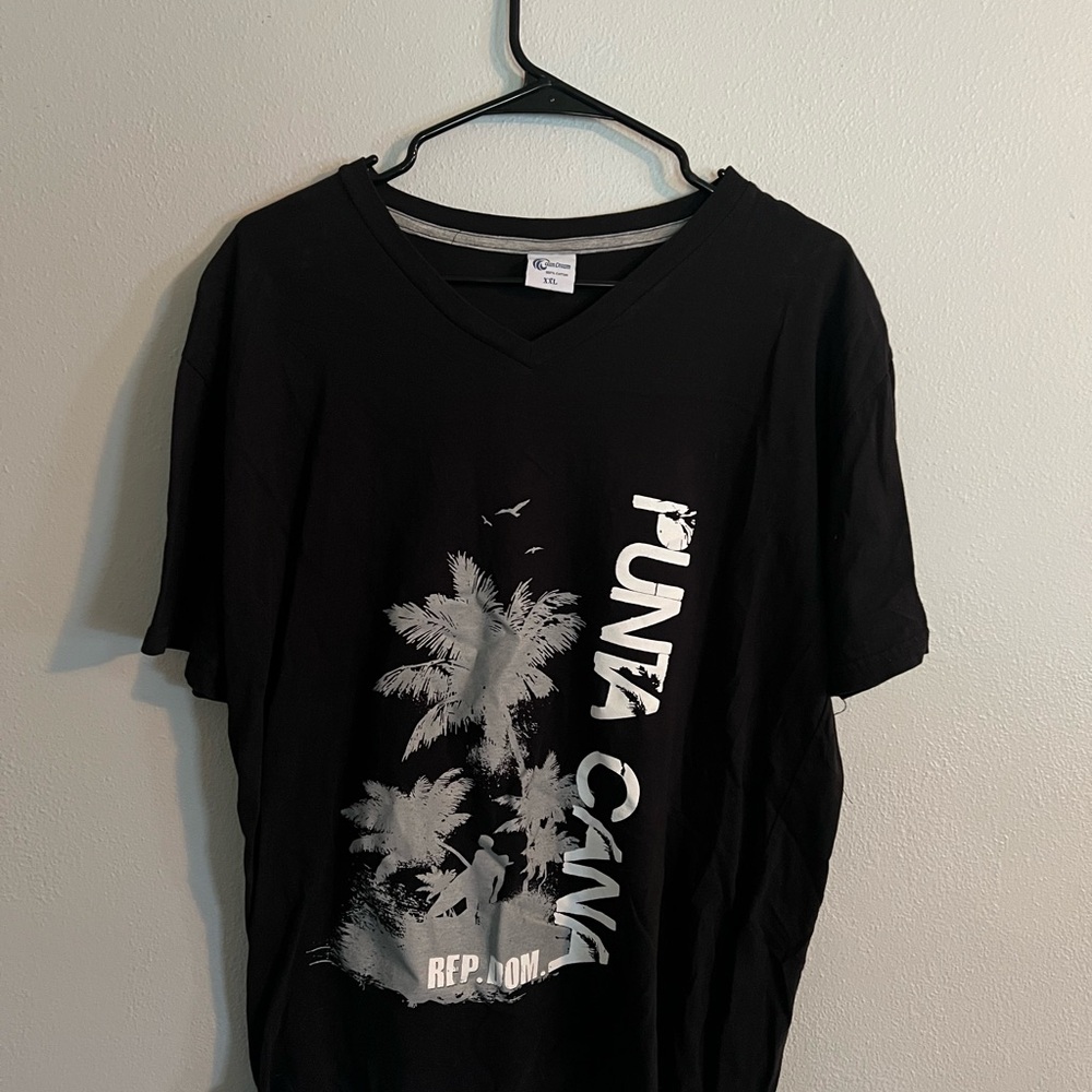 Ocean Dreams Black and Gray V-Neck T-Shirt